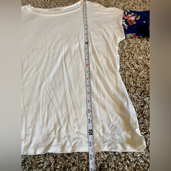 Promesa white floral flutter sleeve relaxed top S - Picture 5 of 7